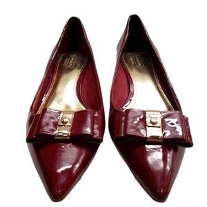 Authentic Coach Patent Leather Burgundy Shoes 8.5